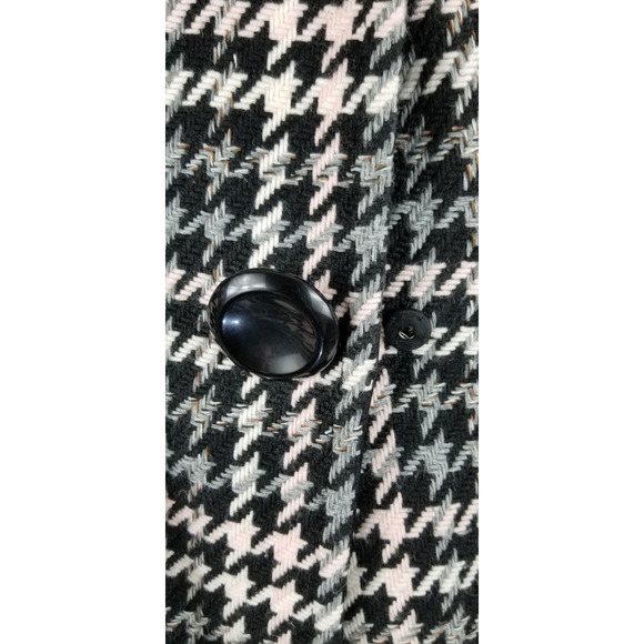 Nygard Collection Wool Blend Houndstooth Black/Pink/Cream Women's Jacket 14 - Picture 6 of 11